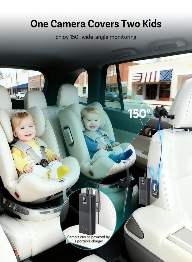 OTTOCAST Cabin Care Baby Car Camera with Wireless CarPlay Adapter, 1080P HD Baby Monitor with IR Night Vision, 150° Wide Angle, Real-Time Rear Seat View On Car Screen, Easy Install - Image 5